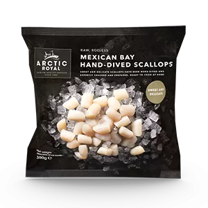 MEXICAN BAY HAND-DIVED SCALLOPS 350G